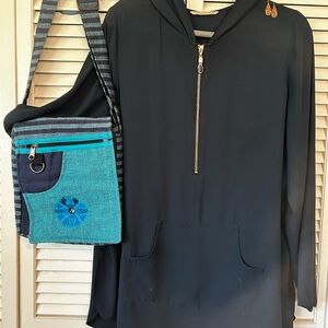 Dressed-up Hoody with Boho Bag and Ear Bling